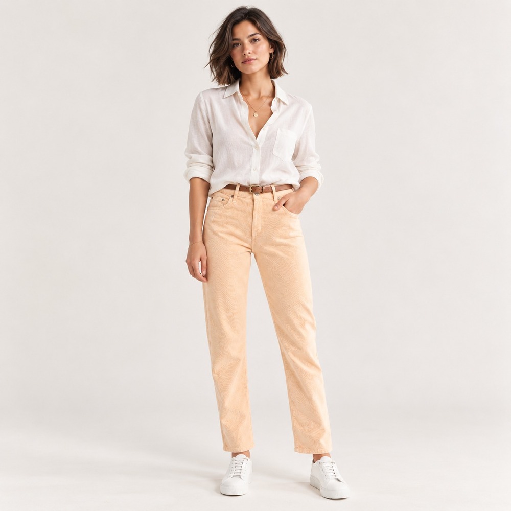 AG ADRIANO GOLDSMICHED Women's 27 New Jeans Ex Boyfriend Peach Slouchy Slim HYD1